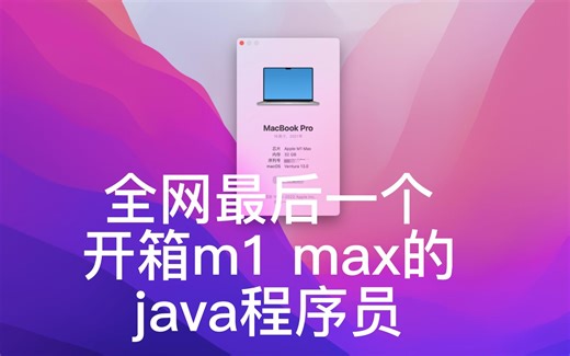 最后一个开箱m1 max的 java程序员