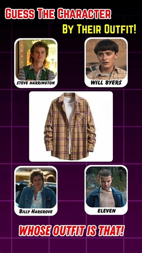 Guess the Stranger Things Character by Their Outfit! 👕🧥 Can You Recognize Them?