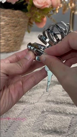 Stainless Steel Chastity Cage Installation