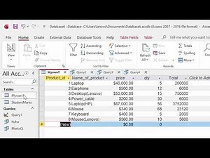 Queries in Microsoft Access SQL@COMPUTEREXCELSOLUTION #msaccesstutorial #dbms #dbmstutorials