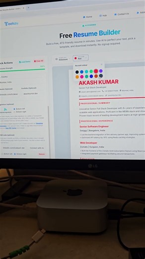 Best Free CV / Resume Builder Website #shorts