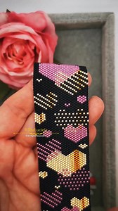 Orchid Heart Peyote Pattern- Even Count | Peyoted Pattern | Peyote Bracelet | Seed Bead Pattern | Peyote Beaded Pattern | Peyote Bracelet P - Etsy