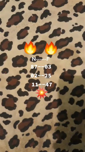 Leopard Print Fabric Features with Unique Number Sequence