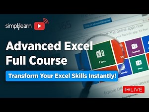 🔥Advanced Excel Full Course | Advanced Excel Training On 🔴LIVE | Advanced Excel | 2026 | Simplilearn
