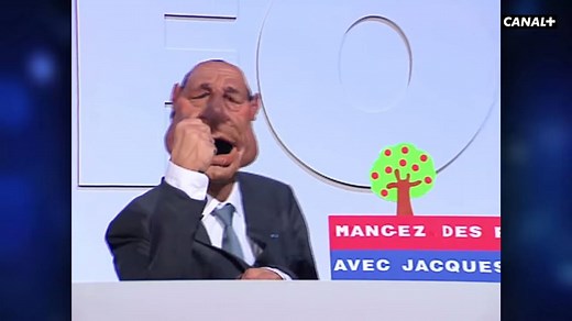 "Mangez des pommes !" 🍏 A 20H35 en clair dans Clique hommage à Jacques Chirac, LA superstar des Guignols, avec une rétrospective des meilleurs moments de sa marionnette. | CANAL