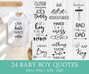 Baby Boy SVG Designs: Funny Onesie Sayings (digital Download) - Etsy