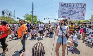 Led by 2020 Champaign Central graduate Naomi Dupree, thousands marched across Champaign on Saturday. FULL VIDEO HERE: https://jwp.io/s/1DR2sE9H | The News-Gazette