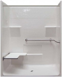 One Piece ADA Roll in Shower - 63 in. x 34 in.