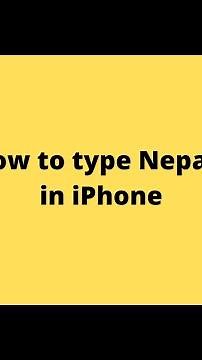 How to type Nepali in iPhone