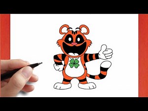 How to Draw TIGGY TIGER | POPPY PLAYTIME | SMILING CRITTERS