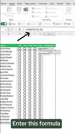 How to create an interactive attendance tracker. ✅