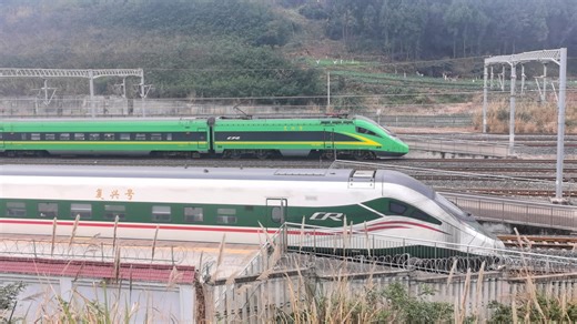 二/三代桶同框！成局短编桶FXD3J-0269牵引西宁-成都东D186次进站