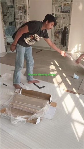 How to install Engineering wood chevron pattern, Flooring interior