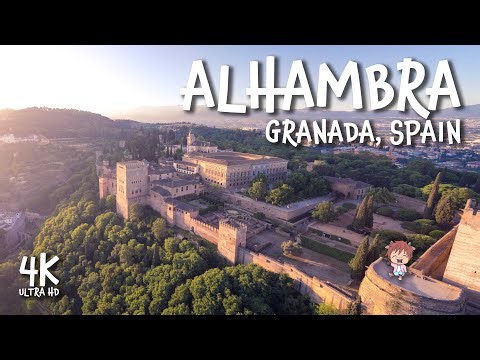 ALHAMBRA 4K Walking tour with captions! GRANADA, SPAIN