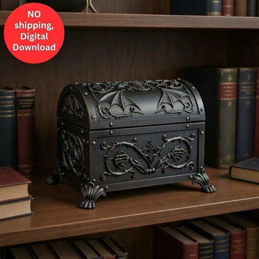 Gothic, Dragon, Jewelry Box STL, 3D Print Files, Organizer, Jewelry Holder, Gothic Home Decor - Etsy
