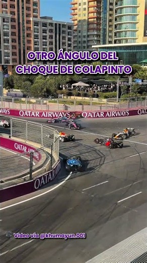Otro ángulo del CHOQUE de Colapinto en Bakú 💥