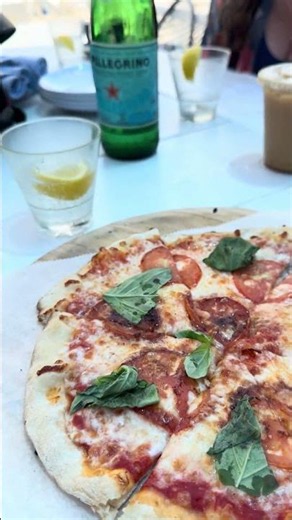 Pizza on the beach.
