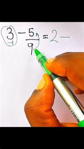 how to subtract fractions from a whole numbers