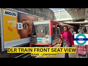 London. Riding the DLR train from Bank to Lewisham via Canary Wharf [4k]