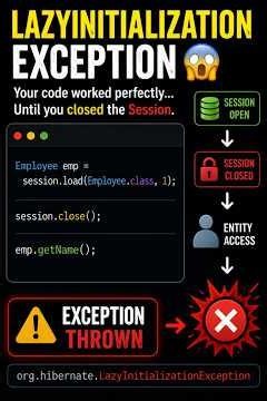 Why LazyInitializationException Happens in Hibernate? #javainterview