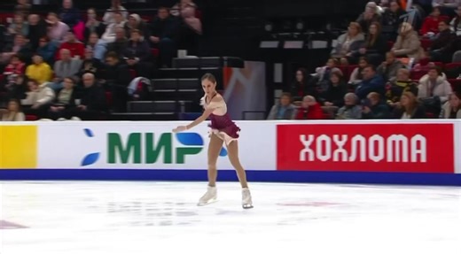Alina Gorbacheva: 4S in a free program at the stage of the Russian Grand Prix in Omsk. sport1tv | Sjiarsie Gee