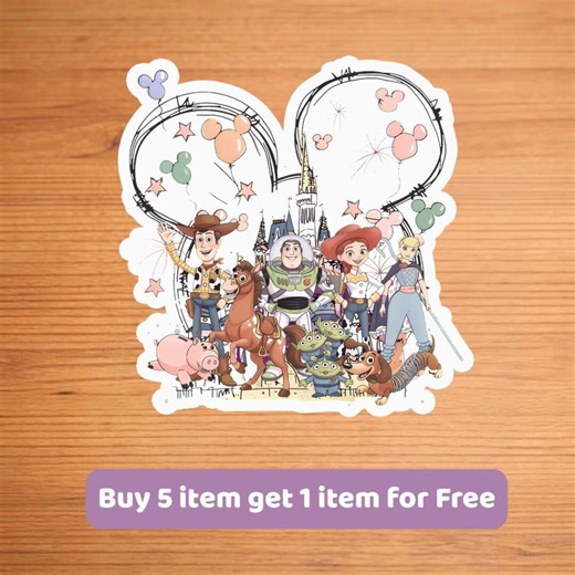 Toy Story Sticker, Woody Buzz Jessie Characters Decal, Family Disney Trip Decal, Disneyland Sticker, Waterproof Laptop Water Bottle Sticker - Etsy