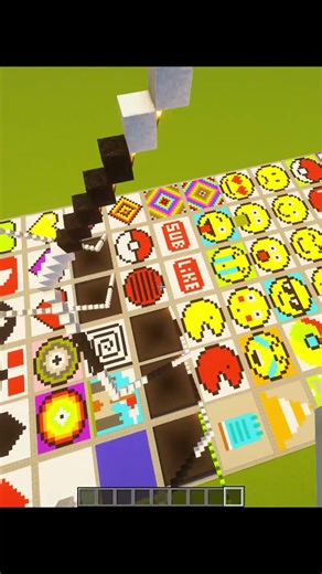 Satisfying Sand Art In Minecraft ! Making design Pixel Art #shorts #gaming #minecraft