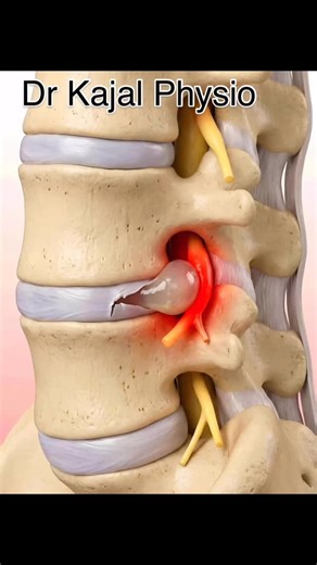 🏥 PHYSIOTHERAPY 🌼 🏥 on Instagram: "A #disc_prolapse (or herniated/slipped disc) is when the soft, jelly-like center of a spinal disc pushes through a tear in its tougher exterior, often due to age or injury, irritating nearby spinal nerves and causing pain, numbness, or weakness in the back, legs, or arms, with treatment ranging from rest and physical therapy to medication or surgery in severe cases. 🔷 Causes & Risk Factors : 🔴 Wear and Tear: Age-related spinal degeneration makes discs more