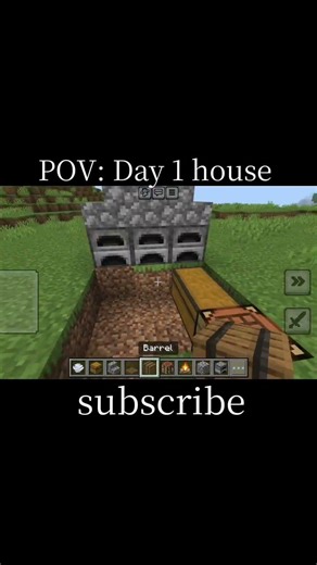 Minecraft When You Need a House On Day 1 #shorts