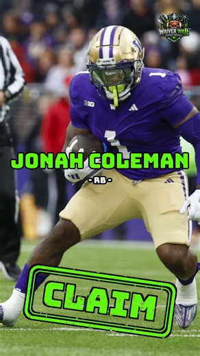 Jonah Coleman Is About to Own This Backfield | WaiverWar