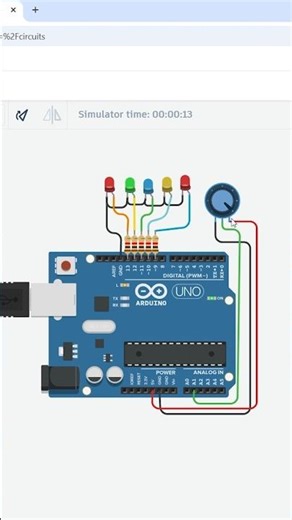 Arduino Potentiometer Control LED 🔥 | Tinkercad Project