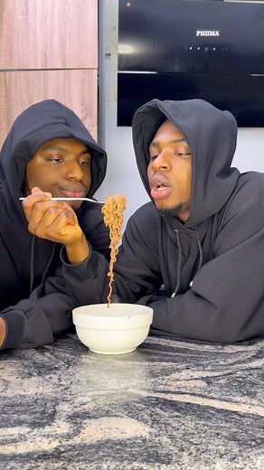 Chocolate noodles experiment. Will you Eat or pass? #reels #noodles | Doubledstwins