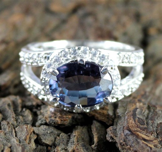 Natural Color Changing Alexandrite 6.84 Ct Oval Gemstone Ring AGI Certified Wedding Ring Good Luck Gift Handmade Jewelry - Etsy