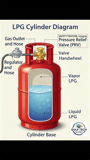 "LPG Cylinder Explained! 🔥 How Gas Cylinder Works Inside — Full Diagram #hvac #shots #cylinder