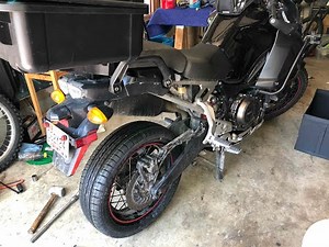 Installing a car tire on my motorcycle? Super Tenere Darkside