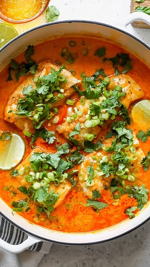 Jamie Vespa MS, RD on Instagram: "30 Minute Thai-Inspired Coconut Cod: a true one-pan wonder that celebrates bold, vibrant flavors. This recipe spotlights the versatility of cod, which is known for its mild, palatable flavor and flaky white texture. I’m using cod from Norway, which is wild caught and truly unmatched in terms of taste and quality. Norway follows rigorous standards and thoughtful care for ocean health, establishing it as a world leader in sustainable seafood. (Thank you @seafoodfr