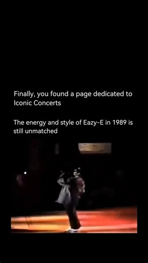 Iconic Concerts on Instagram: "Follow @iconiconcerts to relive the most iconic concert moments! 🔥 Eazy-E was really out here pioneering stage production before it was even a thing! 😂 Forget sound effects, this is pure, unadulterated 1989 heat. What's your favorite Eazy-E track? 👇 #EazyE #NWA #HipHopHistory #Meme #Viral #Throwback #80sHipHop #ClassicHipHop #StageShow #Compton"