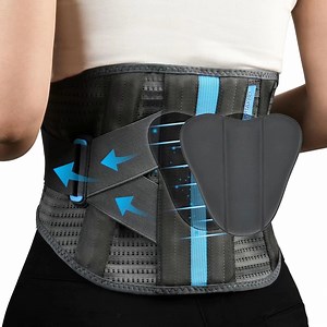 Back Brace For Lower Back Pain With Lumbar Pad,Back Support Brace For Men And Women With Dual Adjustable Straps,Back Brace For Herniated Disc, Sciatica, Scoliosis(2XL Fits 37.5"-47")