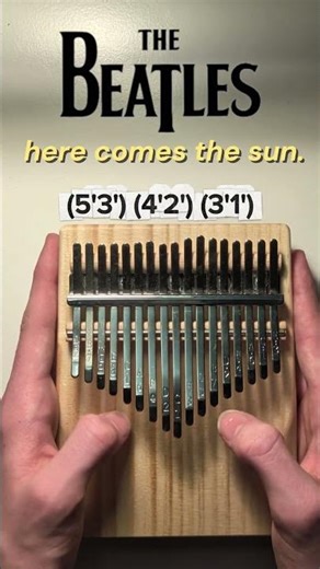Here comes the sun The Beatles Kalimba tutorial with tabs by Kalimbamboo #kalimba #music #tutorial