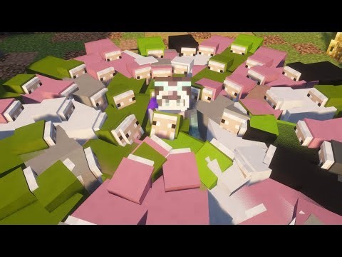 Totally humane sheep farm. Totally. | Minecraft