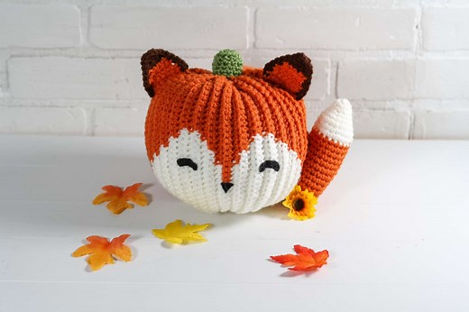 Crochet Fox Pumpkin Free Pattern and Video Tutorial - Winding Road Crochet