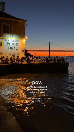 Most Beautiful View Restaurant in Lisbon | Restaurante Ponto Final