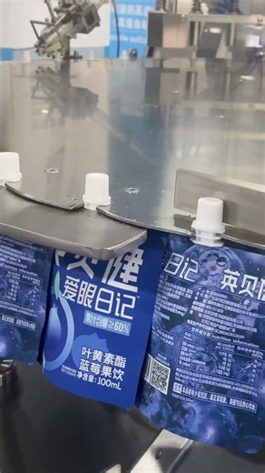 Spout stand up pouch filling sealing capping machine #bag #machine #factoryproducts #food #automatic