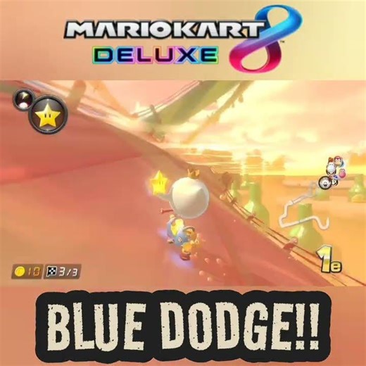 DODGING THE BLUE SHELL WITH A STAR (Mario Kart 8 Deluxe) #nintendo #switch #mariokart #mk #mk8
