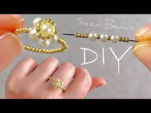 Easy Beaded Flower Tutorial: How to Make Beaded Ring | Seed Bead Jewelry Making