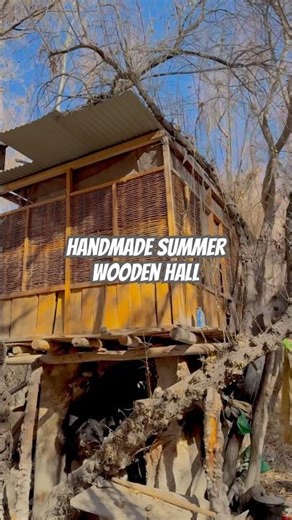 Beautiful Handmade Wooden Summer Hall | Traditional Village Architecture #WoodenHall#SummerHouse