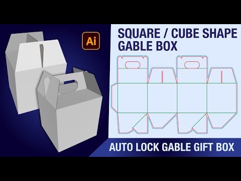 DIY Auto Lock Gift Box | Packaging Design in Adobe Illustrator