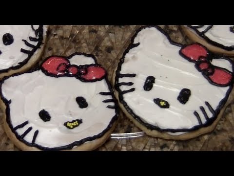 How to: Bake Hello Kitty Sugar Cookies!!