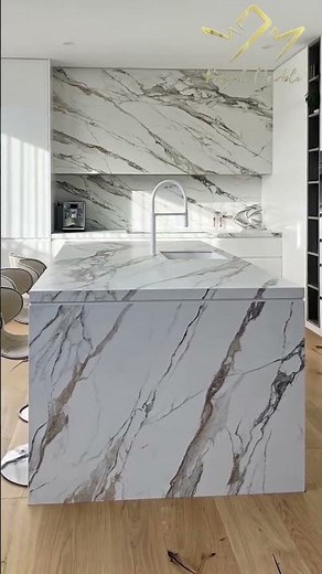 Circa Porcelain Caesarstone Installation | Luxury Countertops, Walls & Tables by Royal Marble