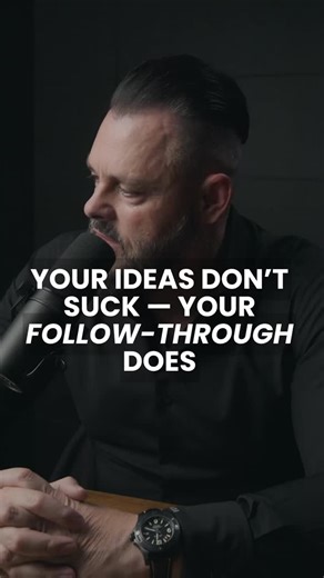 Adam Ross on Instagram: "Most people don’t need more ideas. They need the courage to act on the ones they already have. Inspiration isn’t the issue. Execution is. The idea can’t change your life if you never move on it. — This clip is from Episode 37 - Why Starting Over Feels Scarier Than Staying Miserable — And The Life Waiting on the Other Side of The Fuck It Shift, which you can find on Spotify and Apple Podcasts."